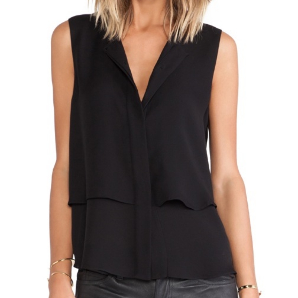Theory Gentaire Tank - DARK GREEN - Size M